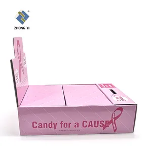 사용자 정의 로고 인쇄 골판지 웨딩 캔디 디스플레이 상자 사탕에 대한 자선 명예 상자