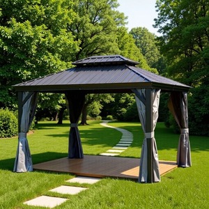 Aluminum Garden Gazebo Outdoor Patio <b>Shade</b> Pavilion <b>Tent</b> Gardening Supplies for Flower Arch Garden Bed Metal Fence & <b>Shade</b> Net - Product Image 1