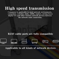 Cable de Red Cat5e Cat6 UTP FTP SFTP de Fábrica Cantell con MOQ Bajo, Cable de Conexión Cat5, Cable Ethernet con Conector RJ45, Cable LAN