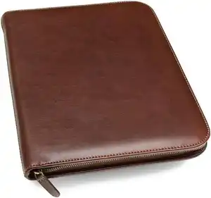 Custom Office School Business Pu Leather Binder Portfolio Briefcase A4 Legal Pad Word Padfolio File Folder For Document