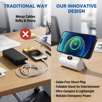 Mini-batterie externe personnalisable 5000 mAh ultra-compacte pour appareils intelligents, faible MOQ, fourniture directe usine OEM