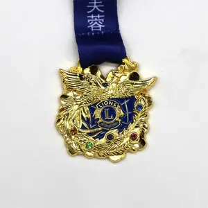 מותאם אישית הטוב ביותר באיכות סיטונאי זהב כסף ברונזה מצופה מתכת מדליית surewin 3d עיצוב גימור מתכת מדליית