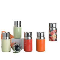 Nouvelle Tasse de Poche Mini Thermos Intelligente à Affichage de Température, Style Moderne Minimaliste Haut de Gamme, en Acier Inoxydable 316, Double Paroi Sous Vide, 6-12