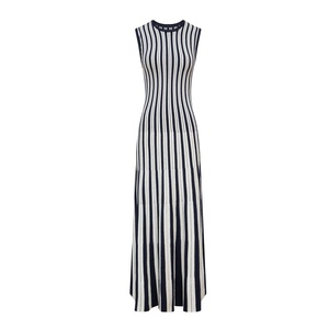 <span class=keywords><strong>Abito</strong></span> Lungo <span class=keywords><strong>in</strong></span> <span class=keywords><strong>Maglia</strong></span> Personalizzato per Donna, Alta Qualità, Senza Maniche, a Righe e <span class=keywords><strong>Plissettato</strong></span> - Product Image 1