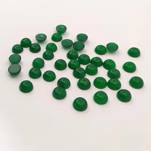 loose gemstone green agate green chalcedony round cabochon