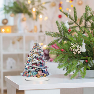 ชุดเครื่องประดับคริสต์มาสตั้งโต๊ะขนาดใหญ่แท่นวางต้นไม้อะคริลิคใสสำหรับบ้าน - Product Image 4