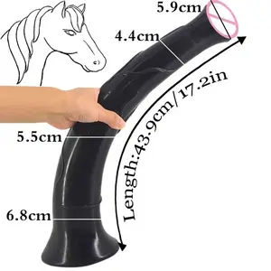 FAAK prezzo di fabbrica 43 cm Super lungo grande cavallo realistico animale Dildo stimolazione del punto G giocattolo erotico del sesso per le donne
