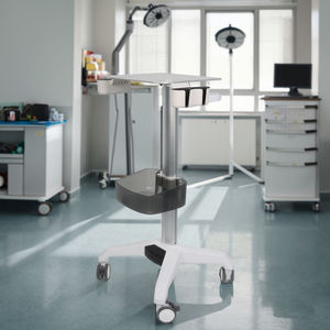 Carrito de Almacenamiento de Herramientas Dentales de Aleación de Aluminio para Salón de Belleza, Soporte Móvil Blanco Ajustable para Supermercado y Escuela - Product Image 3