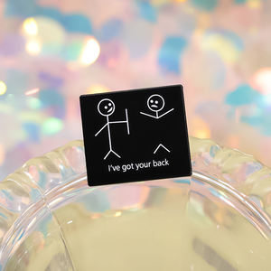 Spille ehi hai lasciato cadere questo cervello divertente sarcasmo cita spille smaltate Il personaggio dei cartoni animati <span class=keywords><strong>Bo</strong></span> non è uno scherzo sull'umorismo delle braccia - Product Image 5