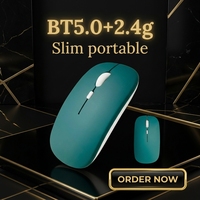 Souris sans fil Bluetooth 5.0 double mode, ergonomique, rechargeable, portable, vente en gros