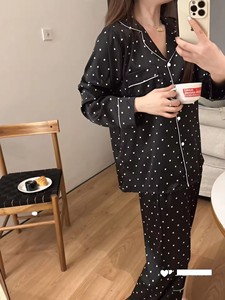 Conjuntos de Pijama Largos de Poliéster Rosa a Rayas y Cuadros para Mujer, Venta al por Mayor, Personalizados, de Manga Larga, Tejido Suave, Ropa de Dormir para 2026 - Product Image 2
