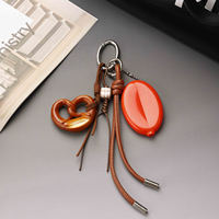 Porte-monnaie mini en silicone style rétro, breloque de sac, porte-clés suspendu, accessoire de sac
