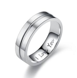 Anillo de pareja I Love You, elegantes anillos de racimo de acero inoxidable de oro de 18 quilates para boda <span class=keywords><strong>Gay</strong></span>, fiesta de compromiso, moda de Arabia Saudita - Product Image 6