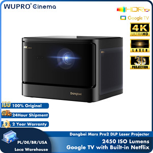 Projecteur de cinéma maison intelligent Dangbei Mars Pro2 4K GTV11.0 DLP à vente chaude, 2450 lumens ISO, projecteur laser professionnel ALPD 4K - Product Image 1