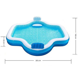 <span class=keywords><strong>Piscine</strong></span> <span class=keywords><strong>gonflable</strong></span> pour adultes en PVC de 10 <span class=keywords><strong>pieds</strong></span> de long, 2 places, avec dossier confortable, durable, pour une utilisation en extérieur dans la cour - Product Image 6