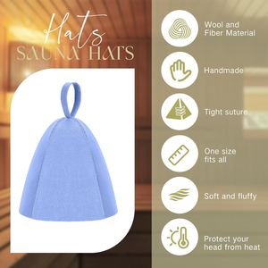 Chapeau de sauna en feutre doux de 2 mm d'épaisseur, écologique, couleur personnalisée, pour adultes, chapeau russe, isolation thermique, rétention de la chaleur, tête moderne - Product Image 2