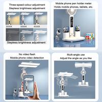 Lampe de table rechargeable pour la protection des yeux, lampe de bureau multifonction avec ventilateur, affichage de l'heure LED, lampe de lecture de nuit