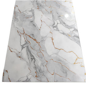 PVC/WPC Feuilles de marbre Panneau mural Charbon de bambou PET/3D Marbre UV Feuille Design Moderne Appartement Panneau de cristal de carbone - Product Image 1