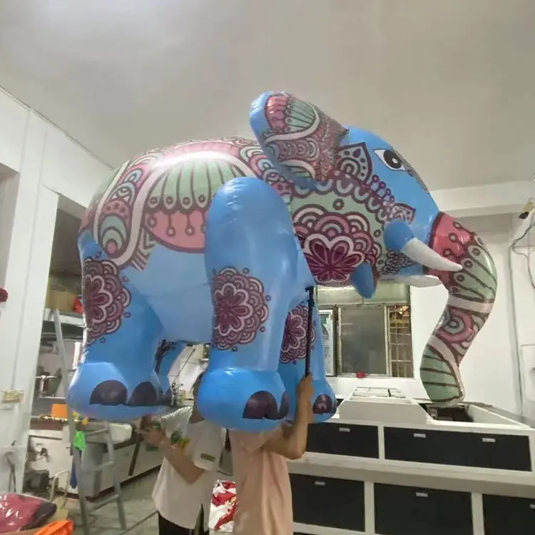 विज्ञापन कार्यक्रम में परेड के लिए एलईडी लाइट इन्फ्लैटेबल हाथी कस्टम इन्फ्लैटेबल पशु मॉडल
