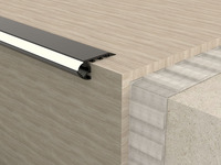 Bande de protection d'escalier en aluminium LED résistante à l'eau, moderne et durable, avec protection de bordure d'escalier