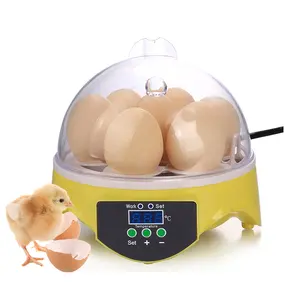 Mini Egg Incubator Controle automático de temperatura 7 Chicken Hatcher Brooder Incubator machine