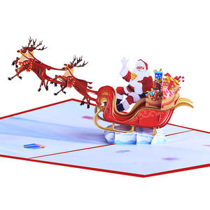 Color-Printed 3D UV Printed Deer Car Design <strong>Christmas</strong> Greeting <strong>Cards</strong> for Holiday Wishes on Paper - Product Image 1