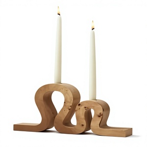 Candelabro de Madera para Hanukkah de 9 Velas, Minimalista, Hecho a Mano, Decoración Religiosa para Mesa, Hogar, Navidad - Product Image 3