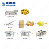 Apple/Peer/Mango Reinigingsverwerkingsapparatuur Voor Fruitgroente Wassen Droogverwerkingslijn