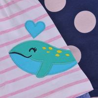 Growprint Ensemble de vêtements pour bébé 2 pièces de haute qualité Ensemble t-shirt et pantalon court d'été en coton pour tout-petits