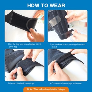 Attelle réglable pour pattes arrière de <span class=keywords><strong>chien</strong></span>, protection antidérapante de type gilet pour deux pattes arrière, pour le soutien articulaire - Product Image 4