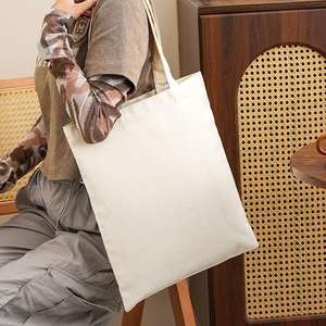 Sac fourre-tout en <span class=keywords><strong>toile</strong></span> de coton à tons neutres personnalisé, léger et réutilisable pour les essentiels du travail, les achats en librairie et l'organisation - Product Image 2