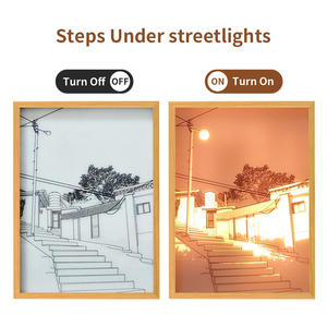 Nouveau <span class=keywords><strong>Pop</strong></span> décoration de la maison affichage de table LED cadre Photo lumineux trois couleurs éclairage peinture - Product Image 5