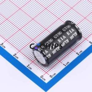 Condensateur électrolytique en aluminium à montage traversant EGT108M1HI25CB, composant à montage traversant THT, D12.5xL25mm 1000uF 20% 50V 5mm - Product Image 2