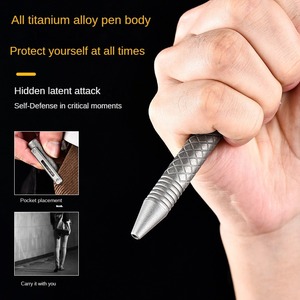 Bolígrafo Táctico Multifuncional de Aleación de Titanio PioneerEDC, Bolígrafo de Escritura Tipo Perno de Tracción Ligero y Hueco, para Campamento y Senderismo - Product Image 4
