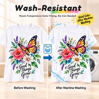 En stock – Marqueurs textiles permanents Ishow 24 couleurs, corps blanc, à base d'eau, pour vêtements, t-shirts, couvertures, coloration DIY
