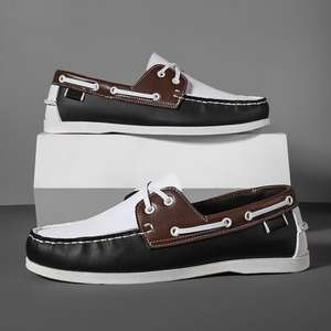 Sailing Shoes Genuine <b>Leather</b> Men's Low-top Casual All-match <b>Leather</b> Shoes Slip-on Driving Lazy Round-toe New Men's Shoes - Product Image 5