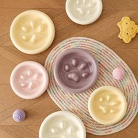 Gamelle en céramique pour chat, style nordique, surélevée, anti-fatigue cervicale, résistante aux chutes, avec motif patte de chat, 500g