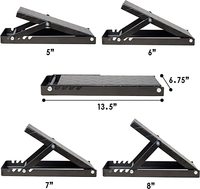 Wellshow Sport Planche d'inclinaison réglable en acier durable antidérapante pour fitness, squats, yoga et étirements des mollets