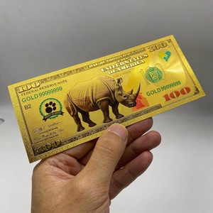 Nuevo Diseño de Billetes de Ocho Animales con Lámina de Oro, Billetes Conmemorativos Bañados en Oro de 24K, Juego de Monedas de Lámina de Oro, Colección Conmemorativa - Product Image 4