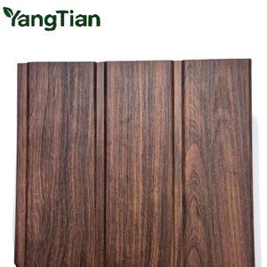 Panel <span class=keywords><strong>de</strong></span> Pared <span class=keywords><strong>de</strong></span> PVC Laminado Moderno <span class=keywords><strong>de</strong></span> Primera Calidad, con Ranuras, Efecto Madera Oscura, Impermeable, Ignífugo e Insonorizante, para <span class=keywords><strong>Decoración</strong></span> Interior <span class=keywords><strong>de</strong></span> Gimnasios Comerciales - Product Image 1
