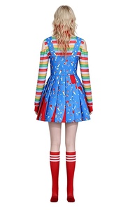 Disfraz <span class=keywords><strong>de</strong></span> <span class=keywords><strong>Chucky</strong></span> para Mujer - Disfraz <span class=keywords><strong>de</strong></span> Halloween <span class=keywords><strong>de</strong></span> la Película <span class=keywords><strong>de</strong></span> Terror Child's Play con Mangas a Rayas - Product Image 4