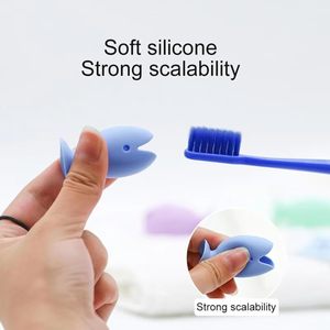 Silicone Electric Kids Toothbrush Holder Stand Wallmounted Foldable Organizer Hanger for Bathroom Shower Kitchen Standing Type - Product Image 6