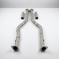 Silencieux d'échappement arrière pour Lexus GSF pour IS500 V8 5.0L, système d'échappement en acier inoxydable poli miroir avec une épaisseur de 1,2 mm