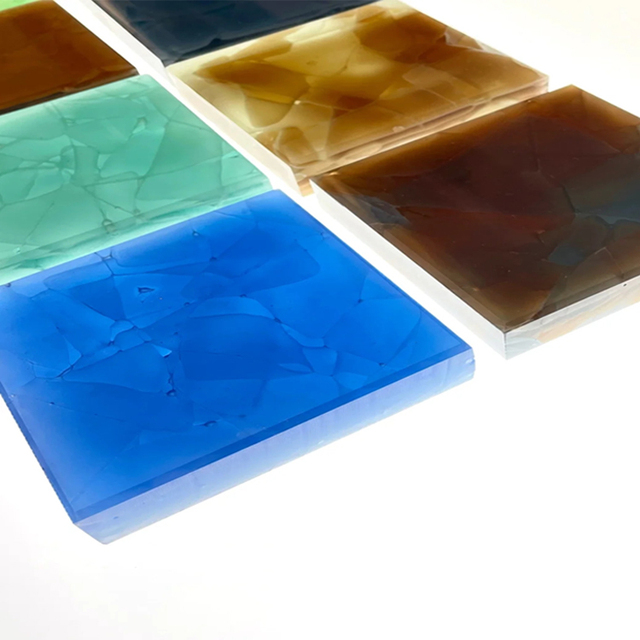 Bar KTV Commercial and Public Area Decoration Colored Crystal Glass Stone Jade Glass