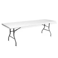 Plastic Table Plastic Popular Portable Easy Carry White Rectangle Outdoor Picnic Plastic Folding Table