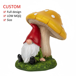 Statue de gnome de jardin personnalisée en résine, décoration extérieure amusante, figurine de gnome champignon pour jardin, cour, pelouse, porche, ornement artisanal - Product Image 2