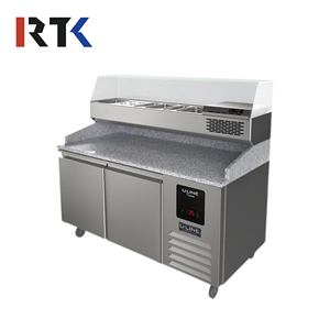 <span class=keywords><strong>Table</strong></span> de préparation réfrigérée RTK pour sandwichs, <span class=keywords><strong>table</strong></span> de préparation commerciale pour pizzas, comptoir réfrigérant pour salades, réfrigérateur de taille personnalisée - Product Image 4