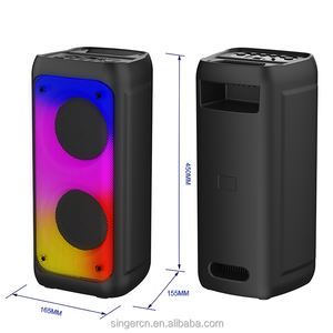 JBK-4218 Haut-parleur portable de karaoké, grandes enceintes pour DJ en extérieur, double haut-parleur Bluetooth de 4 pouces avec micro pour karaoké familial - Product Image 4