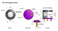 Capteur d'oxygène Alphasense O2-A3, capteur de qualité de l'air, capteur d'O2, O2-A2