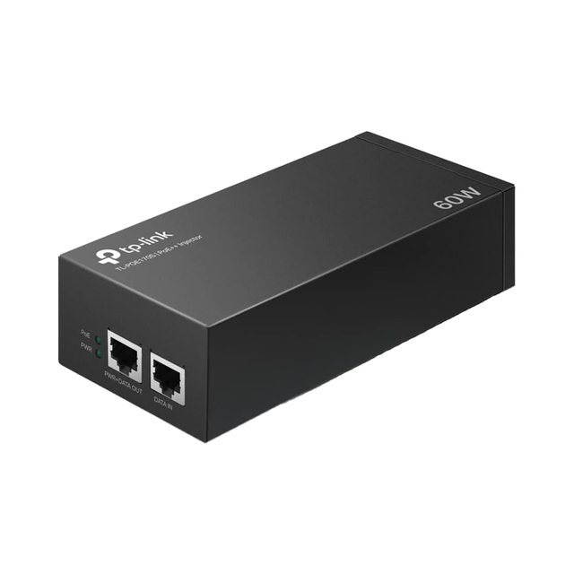 TP-Link TL-PoE170S 802.3at/af/bt Gigabit PoE Injector 30W (PoE++) UL Certified Black Desktop/Wall-Mount Plug Play 328 ft Reach